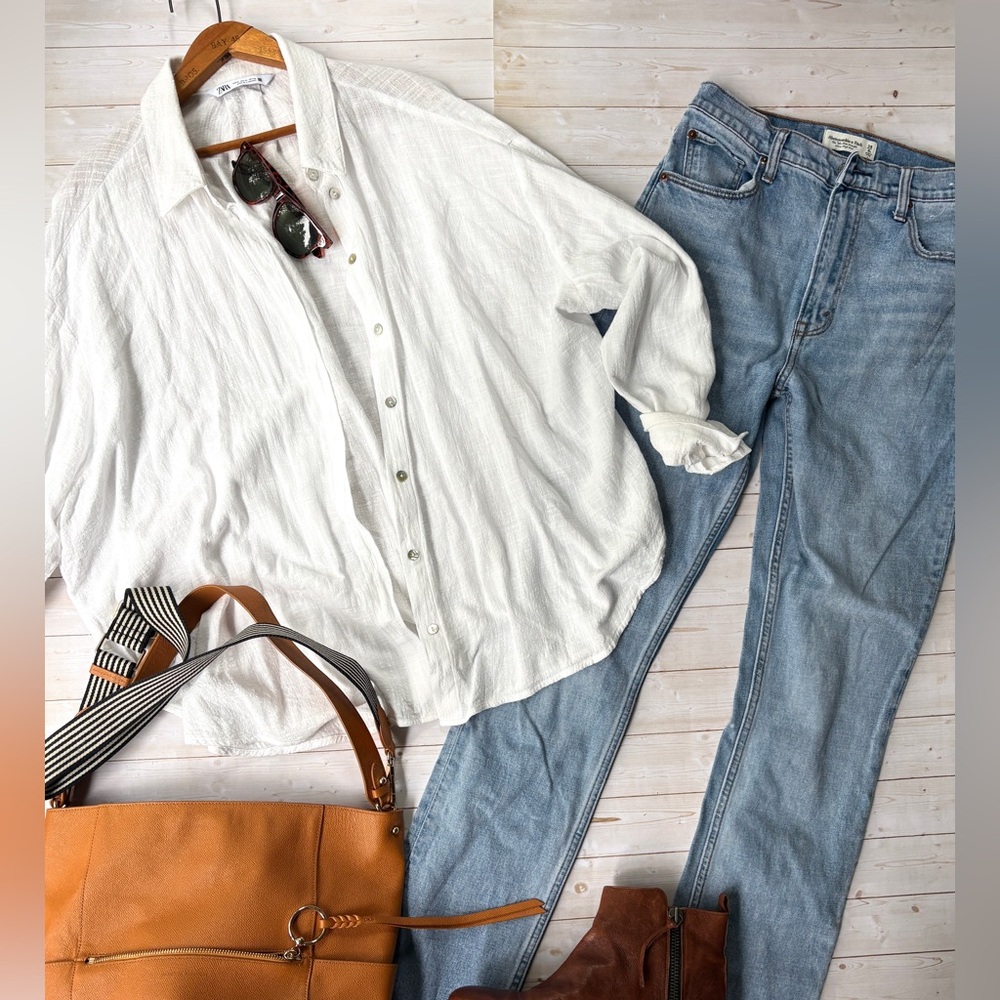 Zara gauzy beach shirt